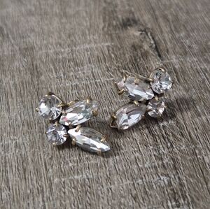 J. Crew Gold Crystal Earrings